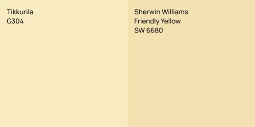 G304 vs SW 6680 Friendly Yellow