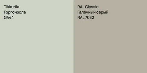 G444 Горгонзола vs RAL 7032 Галечный серый