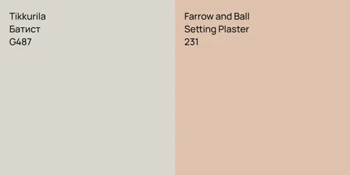 G487 Батист vs 231 Setting Plaster