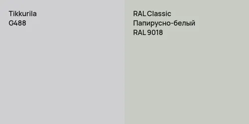 G488  vs RAL 9018 Папирусно-белый