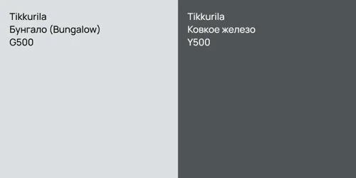 G500 Бунгало (Bungalow) vs Y500 Ковкое железо