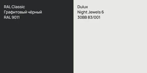 RAL 9011 Графитовый чёрный vs 30BB 83/001 Night Jewels 6