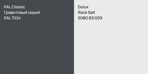 RAL 7024 Графитовый серый vs 50BG 83/009 Rock Salt