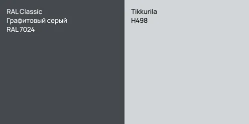 RAL 7024 Графитовый серый vs H498 