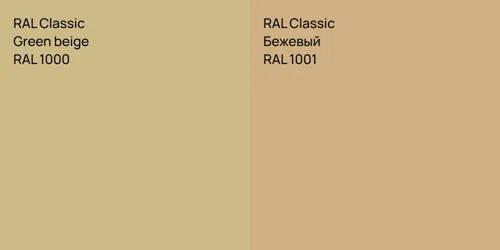 RAL 1000 Green beige vs RAL 1001 Бежевый