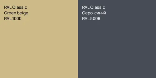 RAL 1000  Green beige vs RAL 5008 Серо-синий