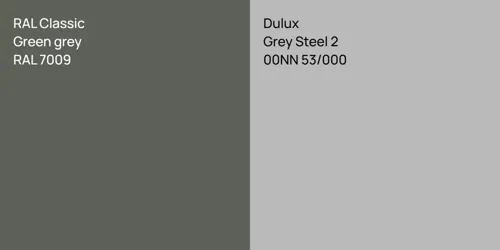 RAL 7009  Green grey vs 00NN 53/000 Grey Steel 2