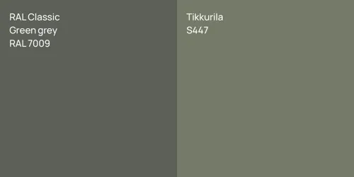 RAL 7009  Green grey vs S447 null