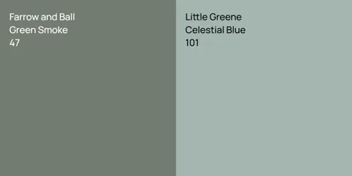 47 Green Smoke vs 101 Celestial Blue
