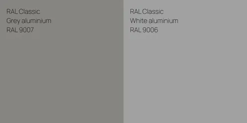 RAL 9007  Grey aluminium vs RAL 9006  White aluminium
