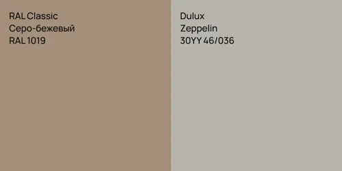 RAL 1019 Серо-бежевый vs 30YY 46/036 Zeppelin