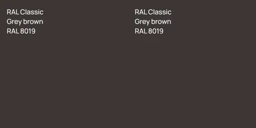 RAL 8019  Grey brown vs RAL 8019  Grey brown
