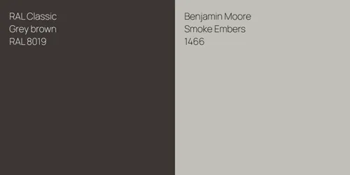 RAL 8019  Grey brown vs 1466 Smoke Embers