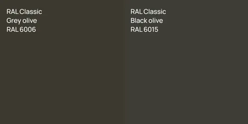 RAL 6006 Grey olive vs RAL 6015 Black olive
