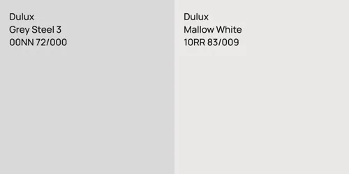 00NN 72/000 Grey Steel 3 vs 10RR 83/009 Mallow White