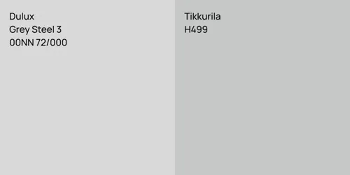 00NN 72/000 Grey Steel 3 vs H499 