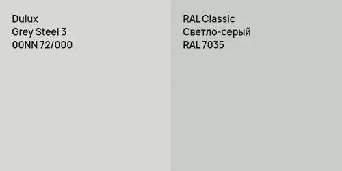 00NN 72/000 Grey Steel 3 vs RAL 7035 Светло-серый