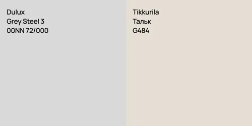 00NN 72/000 Grey Steel 3 vs G484 Тальк