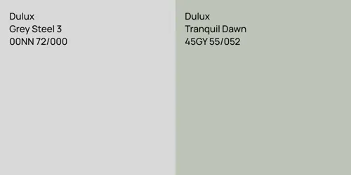 00NN 72/000 Grey Steel 3 vs 45GY 55/052 Tranquil Dawn