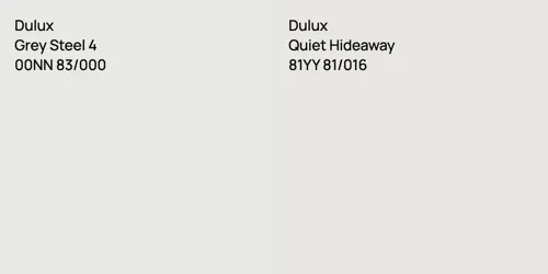 00NN 83/000 Grey Steel 4 vs 81YY 81/016 Quiet Hideaway