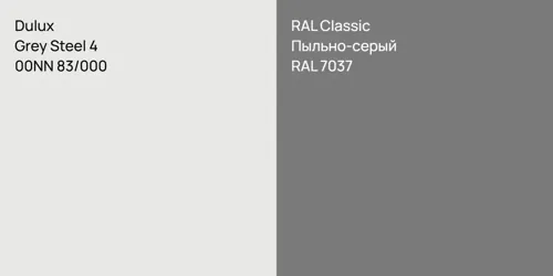 00NN 83/000 Grey Steel 4 vs RAL 7037 Пыльно-серый