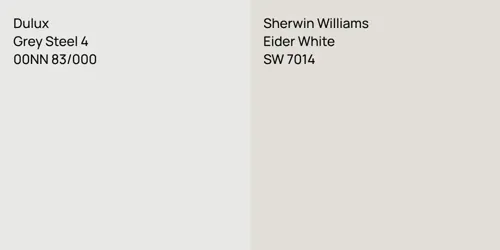 00NN 83/000 Grey Steel 4 vs SW 7014 Eider White