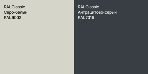 RAL 9002 Серо-белый vs RAL 7016 Антрацитово-серый