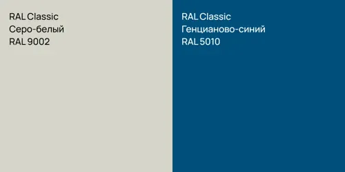 RAL 9002 Серо-белый vs RAL 5010 Генцианово-синий