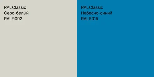 RAL 9002 Серо-белый vs RAL 5015 Небесно-синий