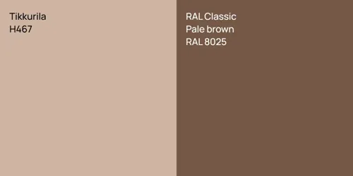 H467 null vs RAL 8025  Pale brown