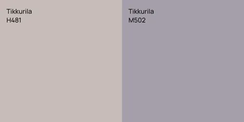 H481  vs M502 
