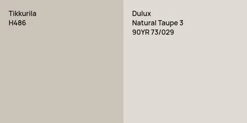 H486  vs 90YR 73/029 Natural Taupe 3