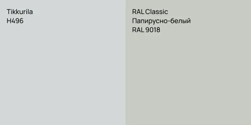 H496 null vs RAL 9018 Папирусно-белый