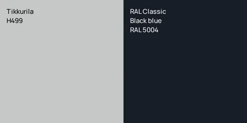 H499  vs RAL 5004  Black blue