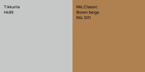 H499  vs RAL 1011  Brown beige