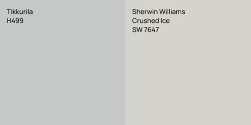 H499  vs SW 7647 Crushed Ice