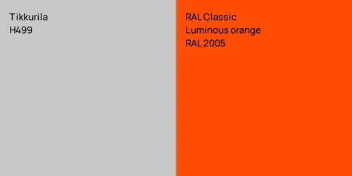 H499  vs RAL 2005  Luminous orange