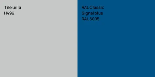 H499  vs RAL 5005  Signal blue