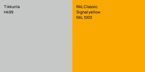 H499  vs RAL 1003  Signal yellow