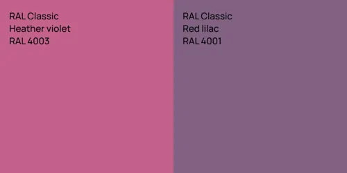 RAL 4003  Heather violet vs RAL 4001  Red lilac