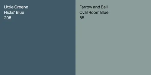 208 Hicks' Blue vs 85 Oval Room Blue