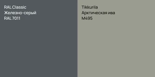 RAL 7011 Железно-серый vs M495 Арктическая ива