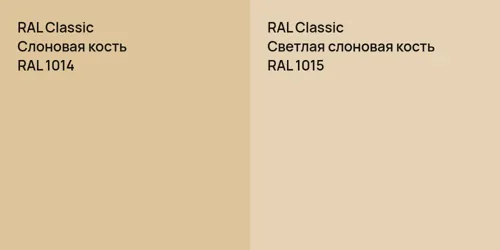 RAL 1014 Слоновая кость vs RAL 1015 Светлая слоновая кость
