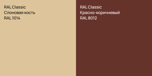 RAL 1014 Слоновая кость vs RAL 8012 Красно-коричневый