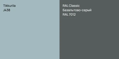 J438  vs RAL 7012 Базальтово-серый