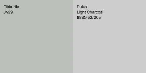J499  vs 88BG 62/005 Light Charcoal