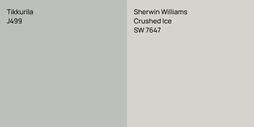 J499  vs SW 7647 Crushed Ice