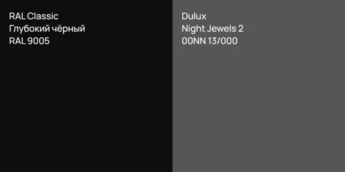 RAL 9005 Глубокий чёрный vs 00NN 13/000 Night Jewels 2