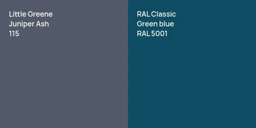 115 Juniper Ash vs RAL 5001  Green blue