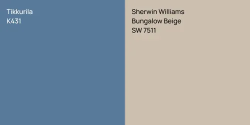 K431 null vs SW 7511 Bungalow Beige